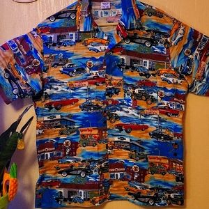 Vintage classic car button down shirt